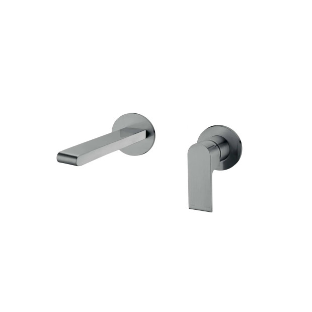 NERO - BIANCA Wall Basin Mixer With Separate Back Plate