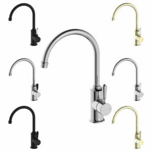 NERO - YORK Kitchen Mixer Gooseneck With Lever Options