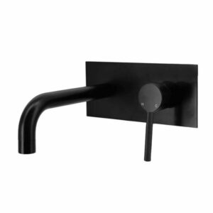 ECT - CURO Pin Handle Bath Mixer Set With Curved Spout in Matte Black