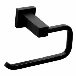 ECT - QUBI BLACK toilet roll holder in Matte black