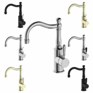 NERO - YORK Basin Mixer Hook Spout With Lever Options