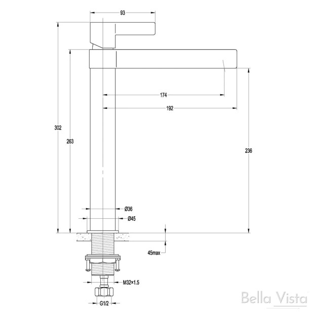 BELLA VISTA - VIVO Tall Basin Mixer