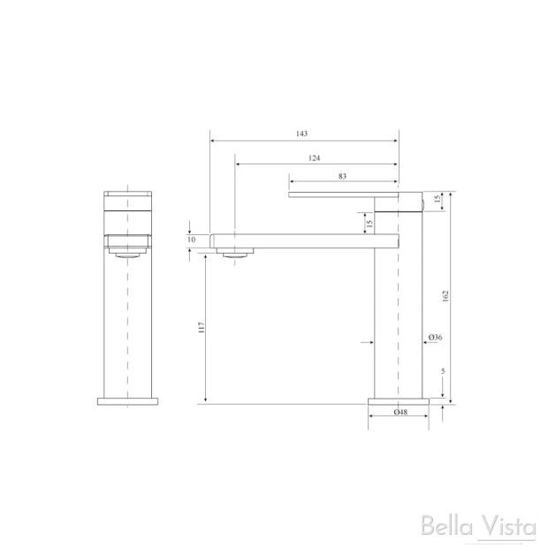 BELLA VISTA - CRESTA Basin Mixer