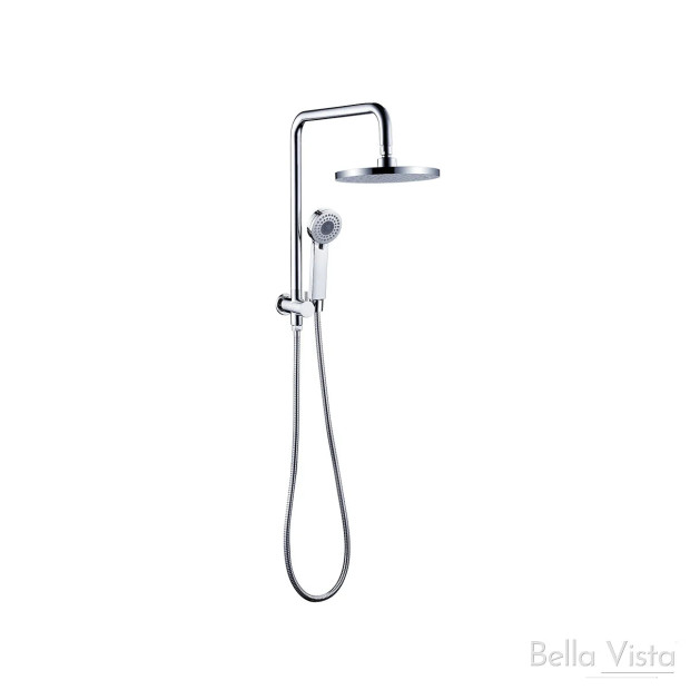 BELLA VISTA - Dual Shower Rail with Rain Fall Head - Short Round