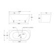 Milan Left Btm1500l Technical Drawing Square