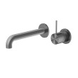 NERO - MECCA Wall Basin Mixer Handle Up Separate Back Plate