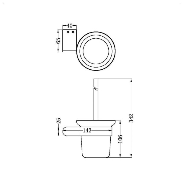 NERO - BIANCA Toilet Brush Holder