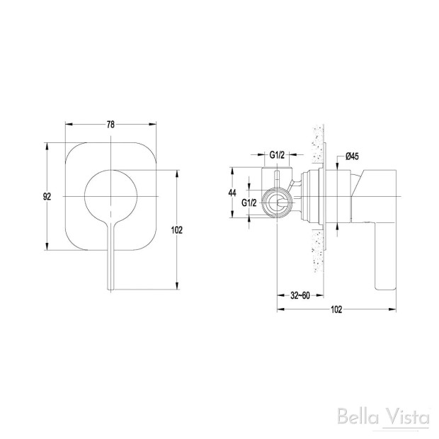 BELLA VISTA - VIVO Shower / Bath Mixer