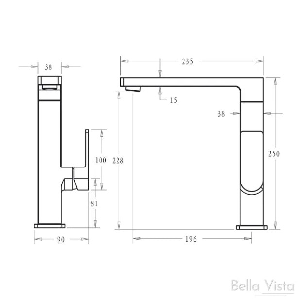 BELLA VISTA - MILOS Tall Basin Mixer