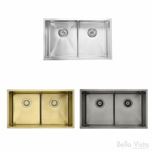 BELLA VISTA - Double Bowl Kitchen Sink - 760x440x250