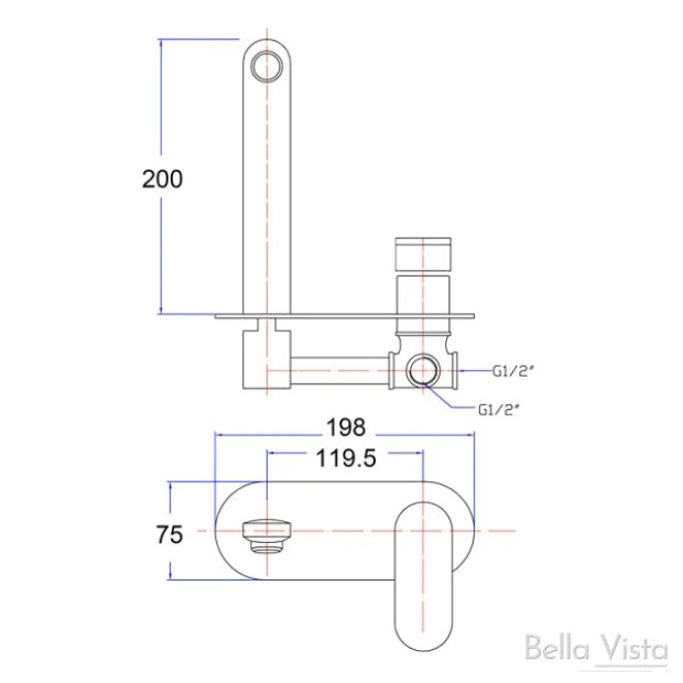 BELLA VISTA - SUPRA Mixer and Spout Combo