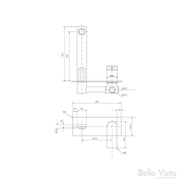BELLA VISTA - CRESTA Combo mixer and spout