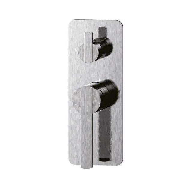 ECT - ROMEO Shower mixer with divertor in Brushed Nickel