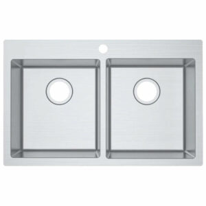 ECT - IMPACT Stainless Steel Double Bowl Top Mounted Sink