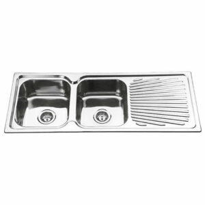 ECT - DANTE Square Double Bowl with One Side Drainer Sink