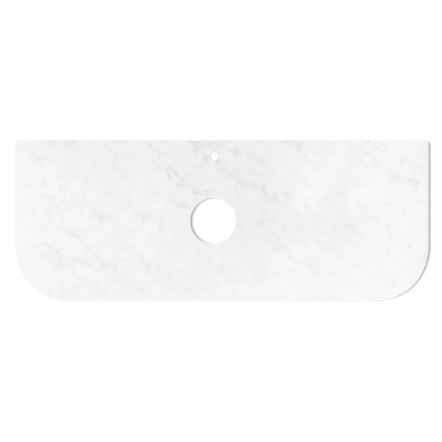 OTTI - BONDI Satin White Fluted Curved Vanity 1200x460x450
