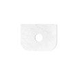 OTTI - BONDI Satin White Fluted Curved Vanity 600x460x470