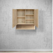 OTTI - BYRON Natural Oak Plywood Shaving Cabinet 750x800x150