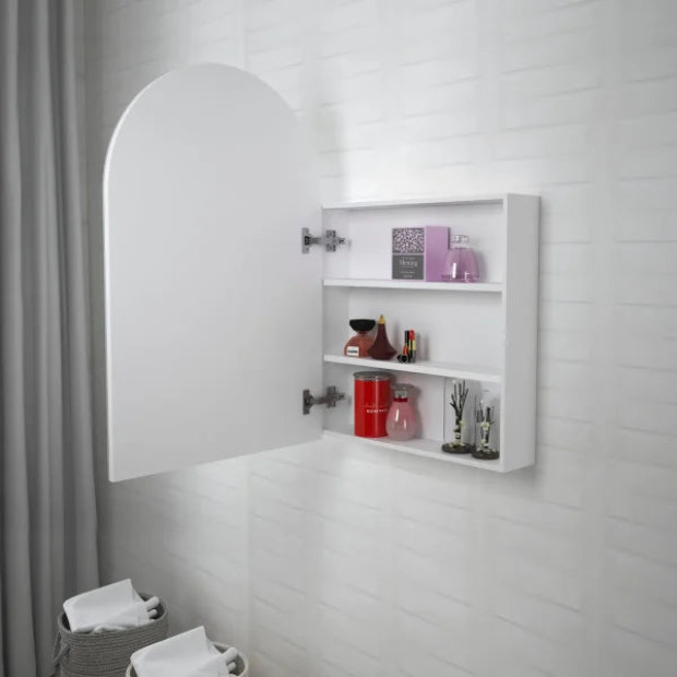OTTI - ARCHIE Satin White Shaving Cabinet 900x600x150