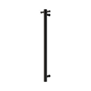 Nrv902hmb Mecca 240v Single Vertical Heated Towel Rail Matte Black Image 1.png
