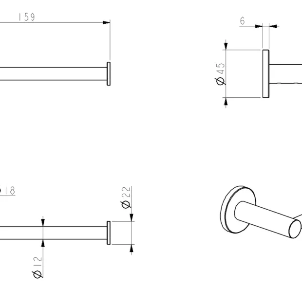 Toilet Roll Holder Specs